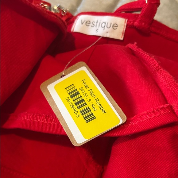 Red Kids Ruffle Romper - Picture 3 of 3